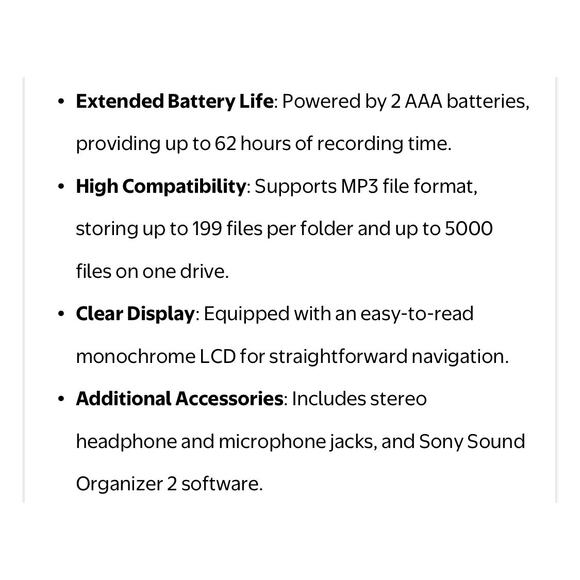 SONY ICD-PX370 Mono Digital Voice Recorder with Built-in USB with case - Picture 9 of 9